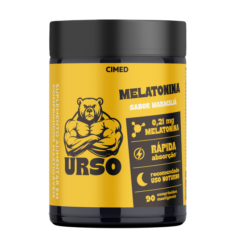 Melatonina Mastigáveis Sabor Maracujá 90 Comprimidos - Urso