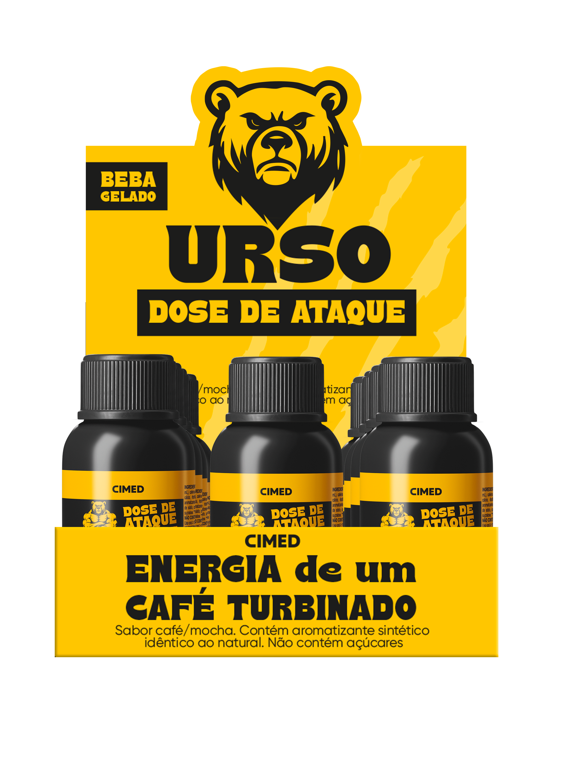 Shot Energético sabor Café/Mocha (Display 12 × 60 mL)