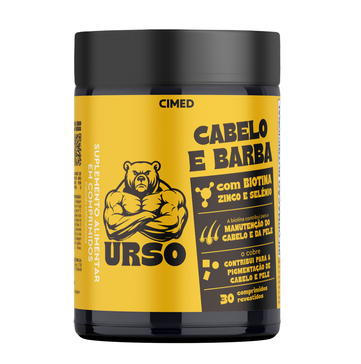CABELO E BARBA – (30 Comprimidos Revestidos) - Urso